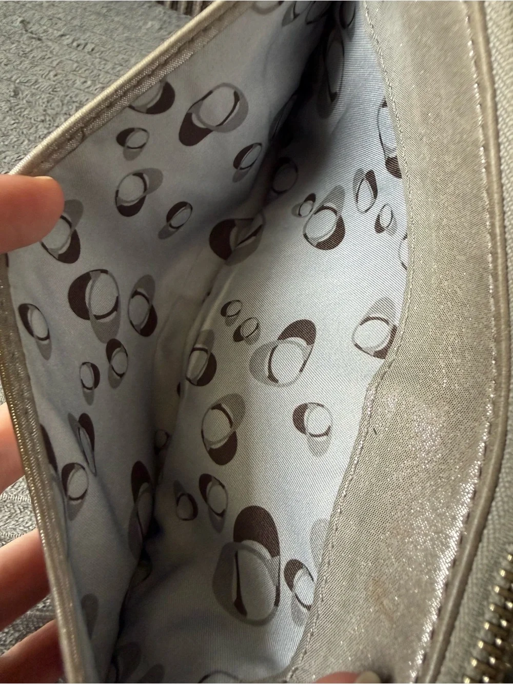 Coach Poppy Metallic Wristlet Clutch